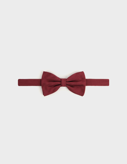 burgundy herringbone motifs Bow tie