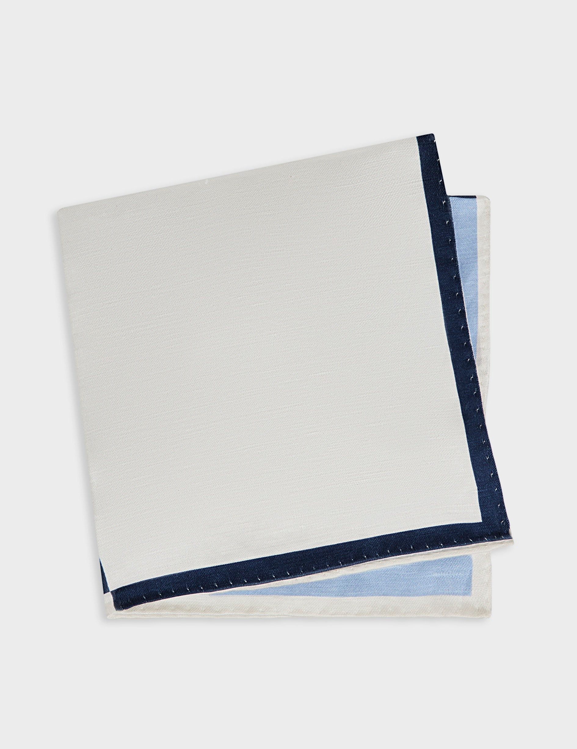Multicolor linen and silk pocket square - Cloth