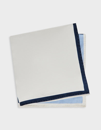 Multicolor linen and silk pocket square