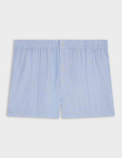 Semainier de 5 caleçons en popeline bleue