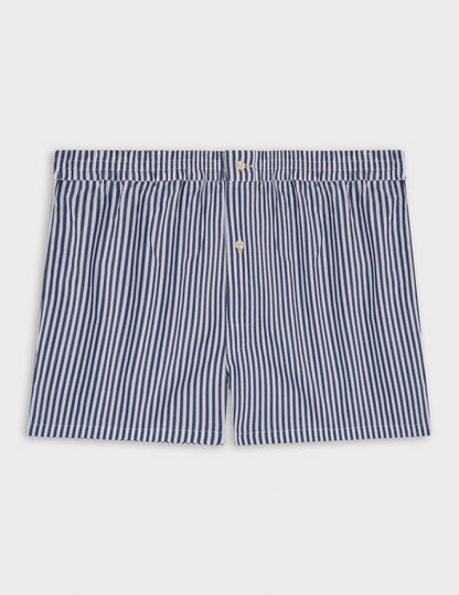 Semainier de 5 caleçons en popeline bleue