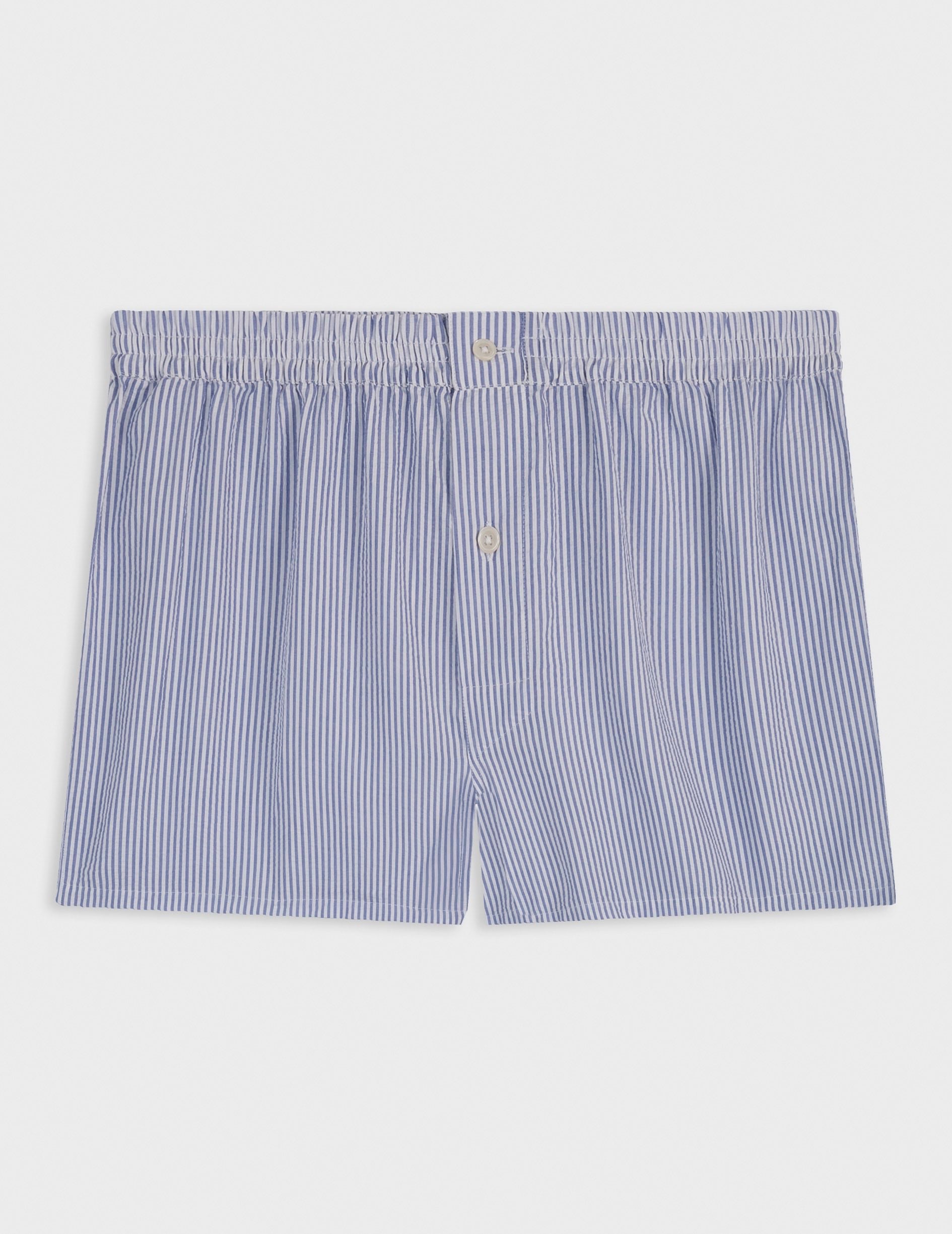 Semainier de 5 caleçons en seersucker rayé