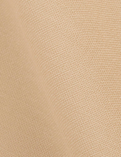 Beige virgin wool semi-fitted shirt