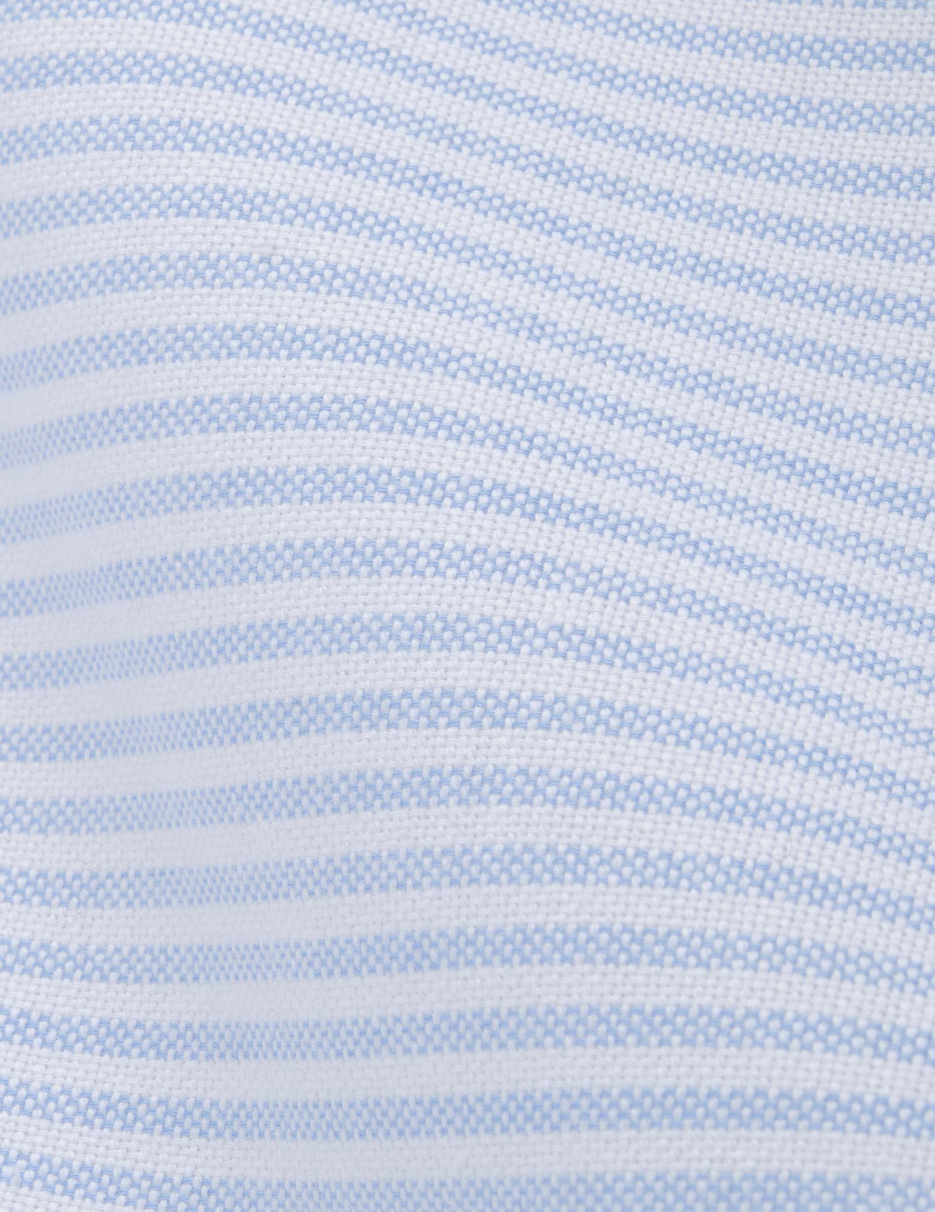 Fun shirt William rayée jaune - Oxford - Col Américain