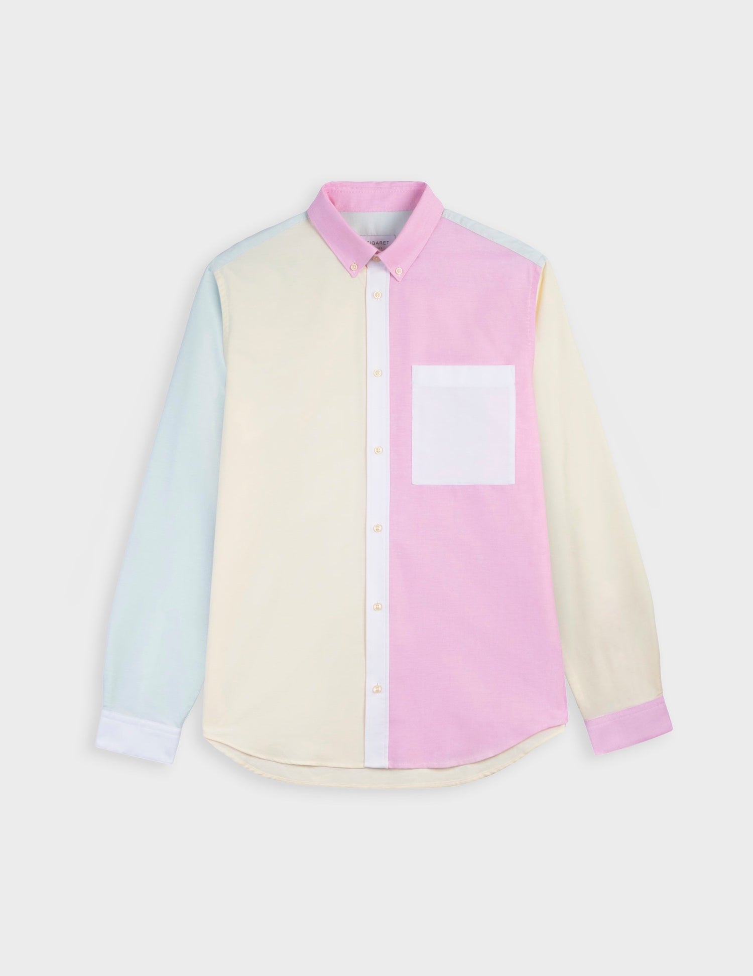 Fun shirt William verte claire - Oxford - Col Américain#7