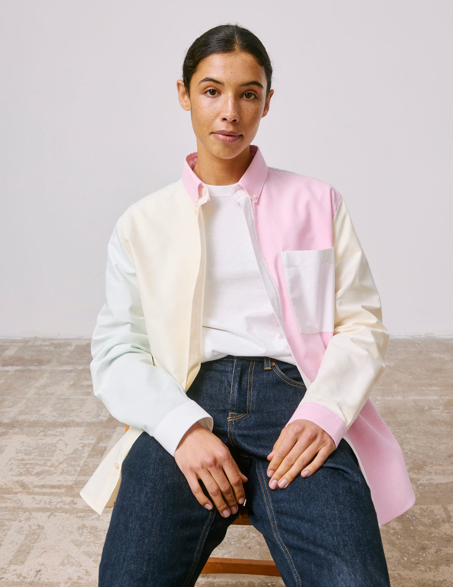 Fun shirt William verte claire - Oxford - Col Américain#6