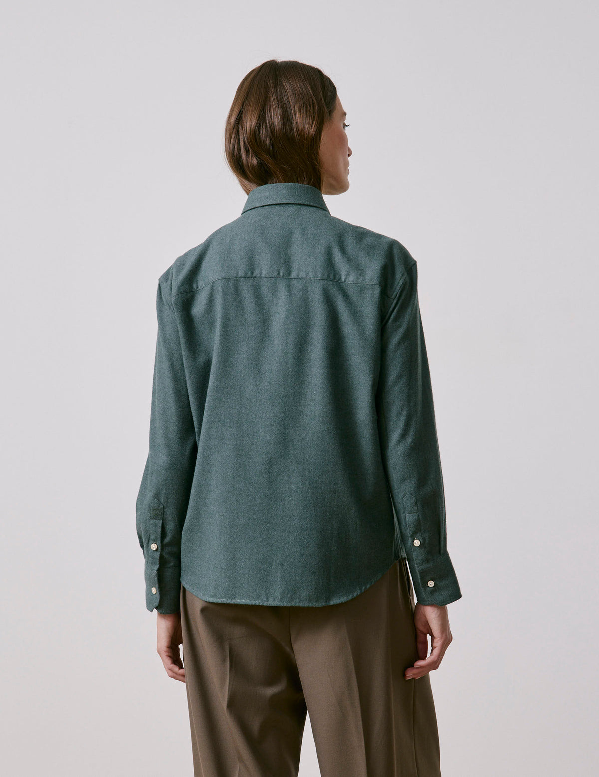 Green flannel Ambre shirt - Flannel - Shirt Collar#2