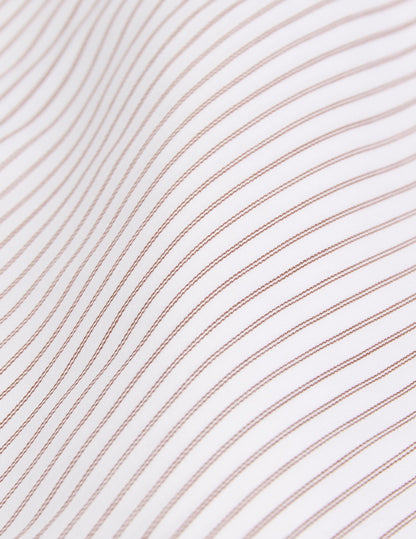 Chemise classique rayée marron