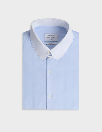 Chemise semi-ajustée bleu clair