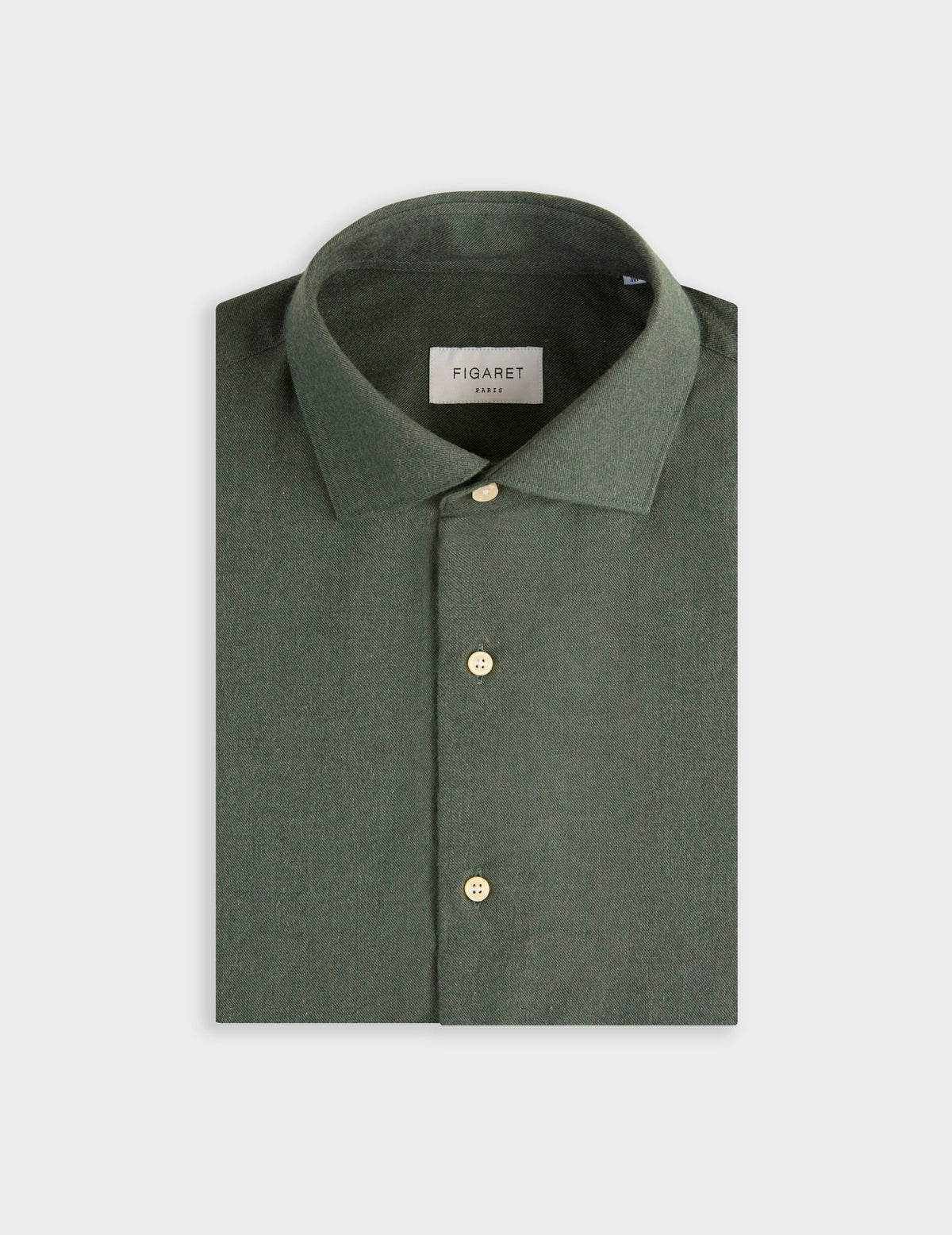Green flannel Aristote shirt - Flannel - Italian Collar