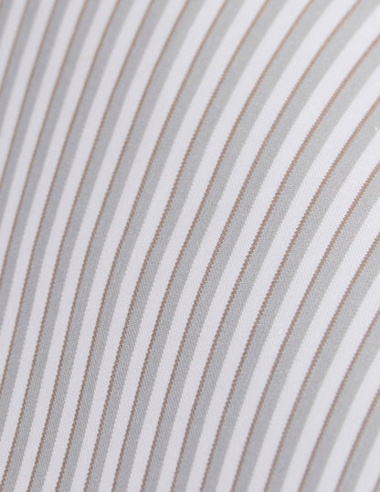Chemise Aristote rayée beige