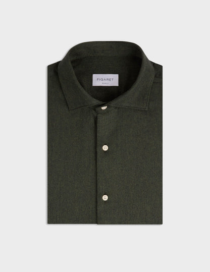 Chemise Aristote en flanelle verte
