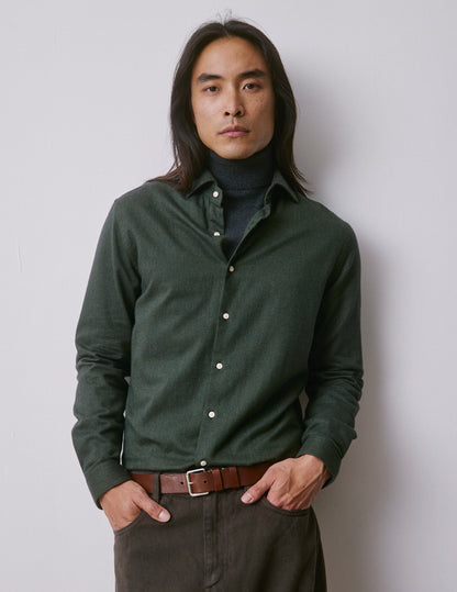 Chemise Aristote en flanelle verte