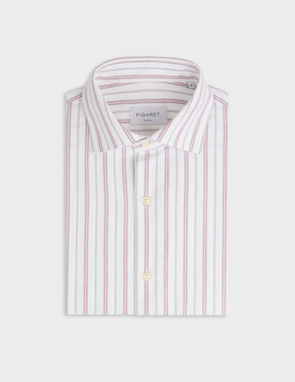 Chemise Aristote rayée rouge