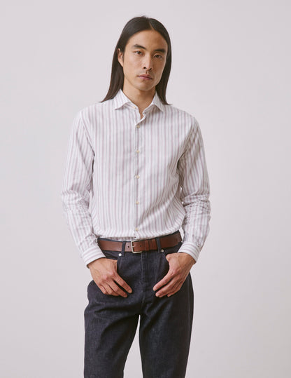 Chemise Aristote rayée rouge