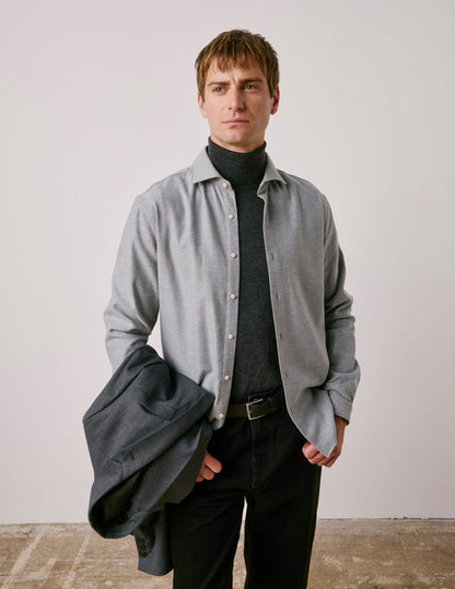 Chemise Aristote en flanelle gris