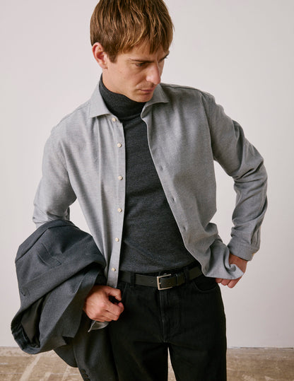 Chemise Aristote en flanelle gris