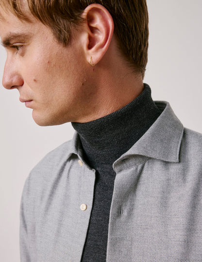 Chemise Aristote en flanelle gris