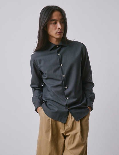 Chemise Aristote en laine vierge gris