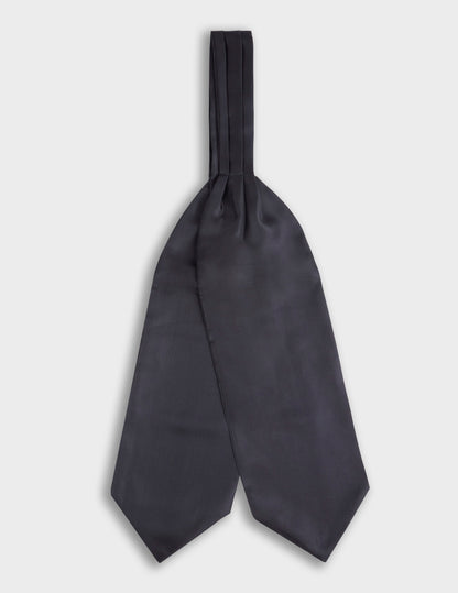 Navy silk twill ascot