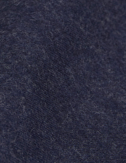 Chemise Auguste en flanelle et cachemire bleu marine