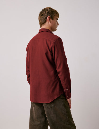 Burgundy flannel Auguste shirt
