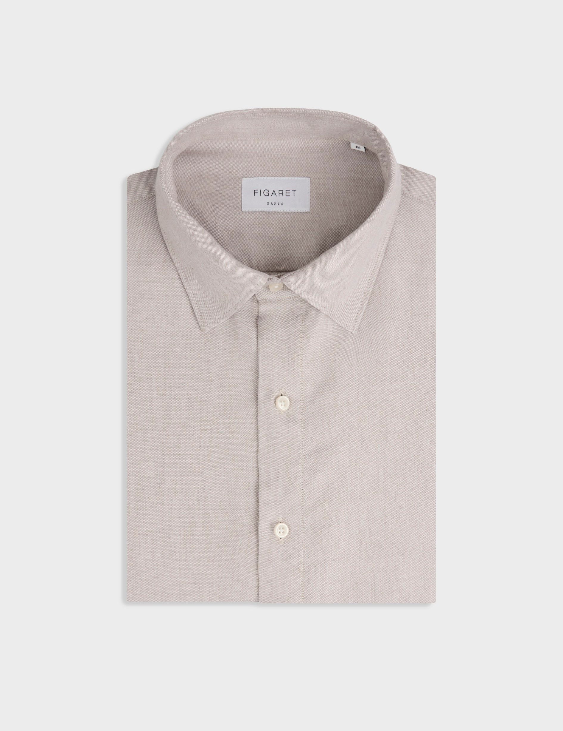 Beige Auguste shirt - Oxford - French Collar