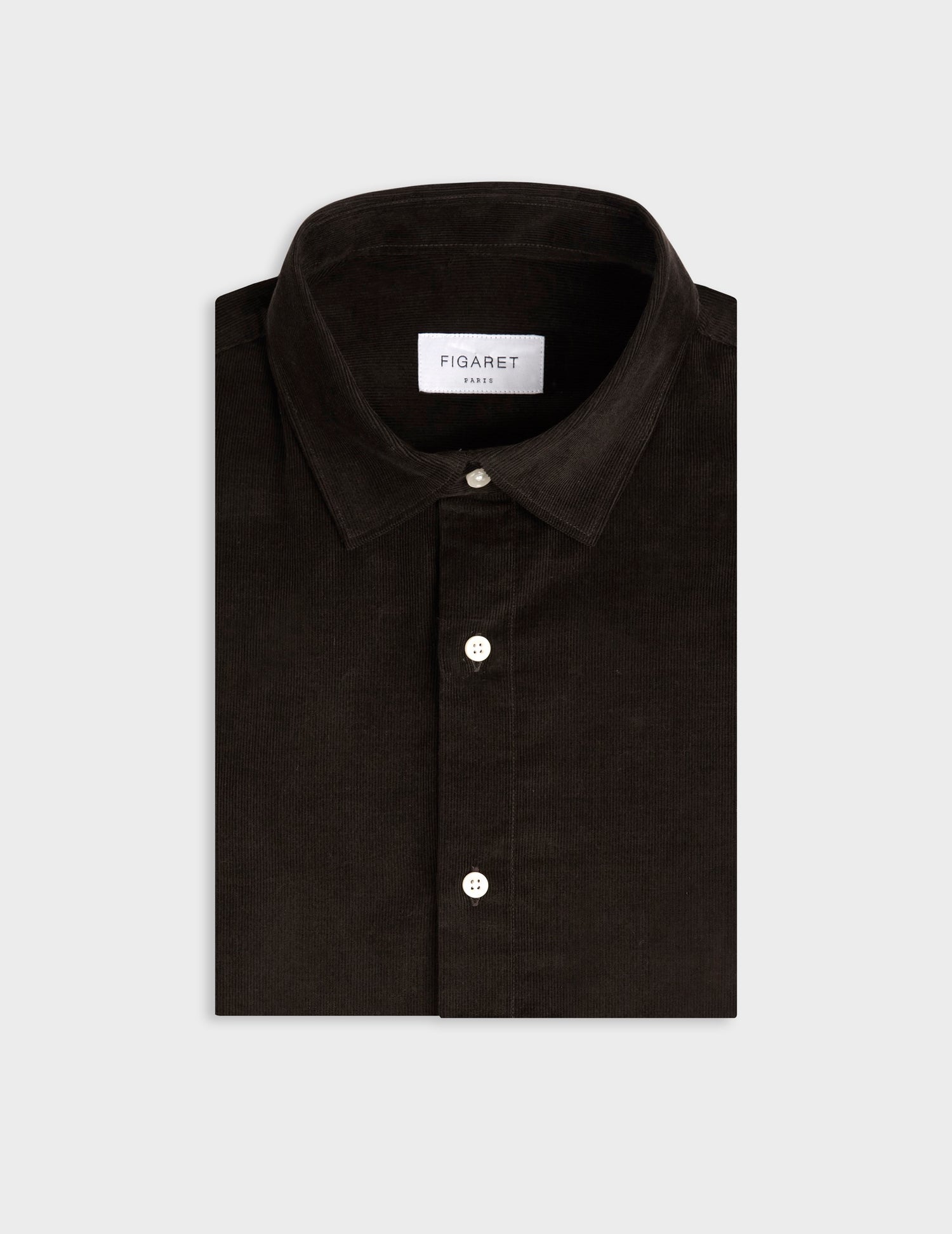 Auguste brown velvet shirt - Velvet - French Collar#4