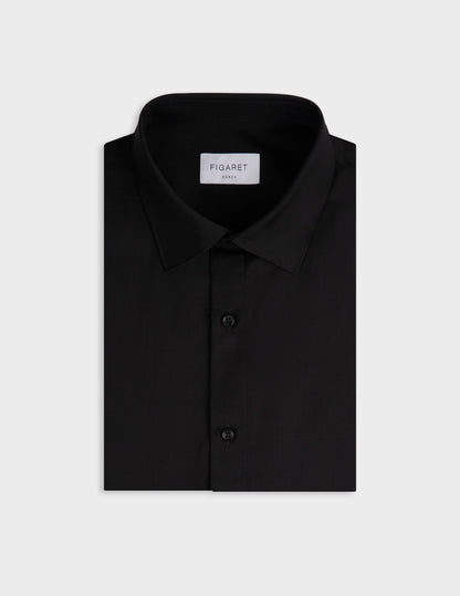 Chemise Auguste en laine vierge noire