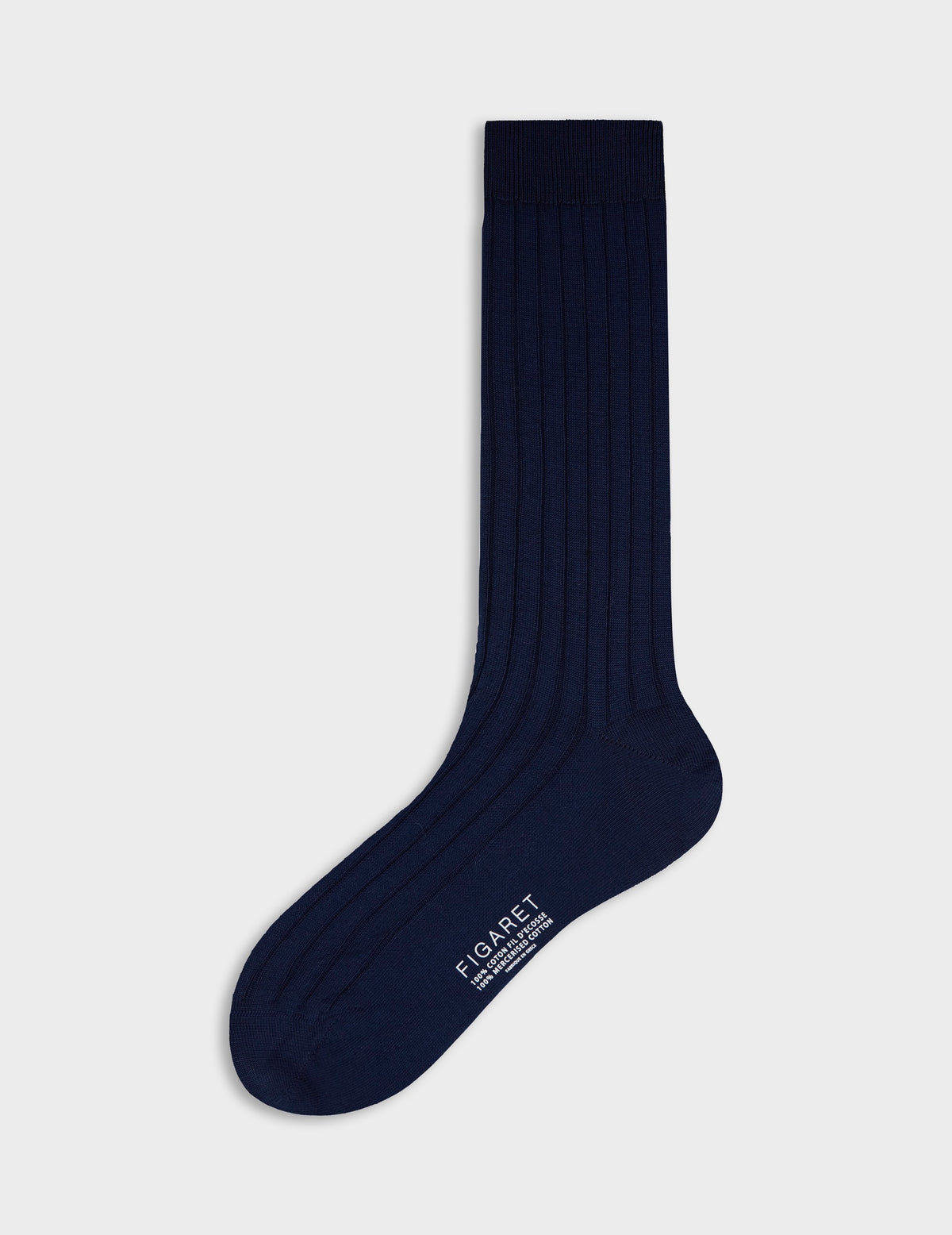 Chaussettes côtelées bleu