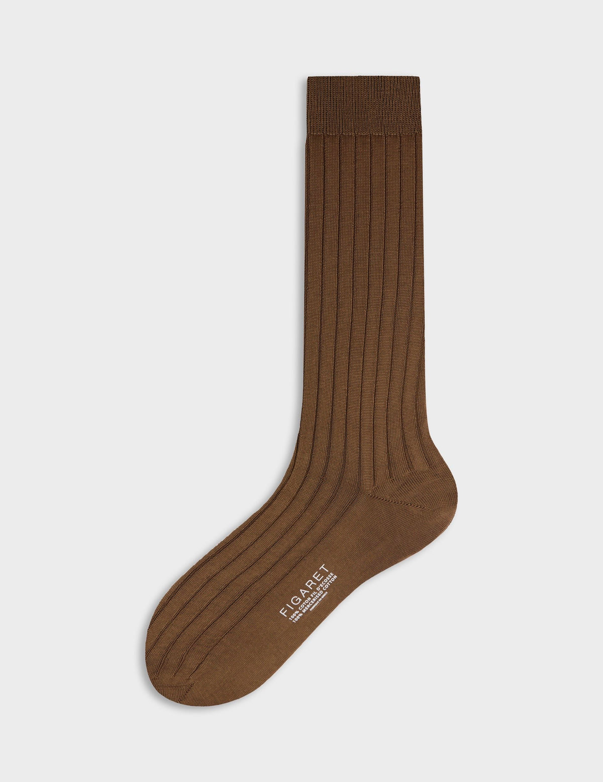 Brown ribbed socks