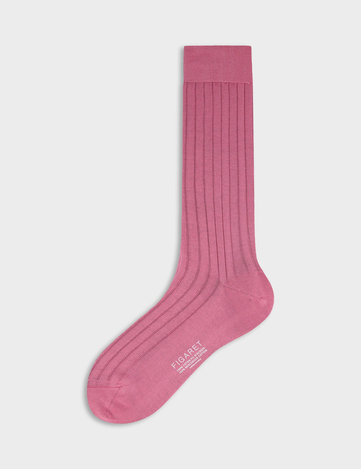 Chaussettes côtelées rose