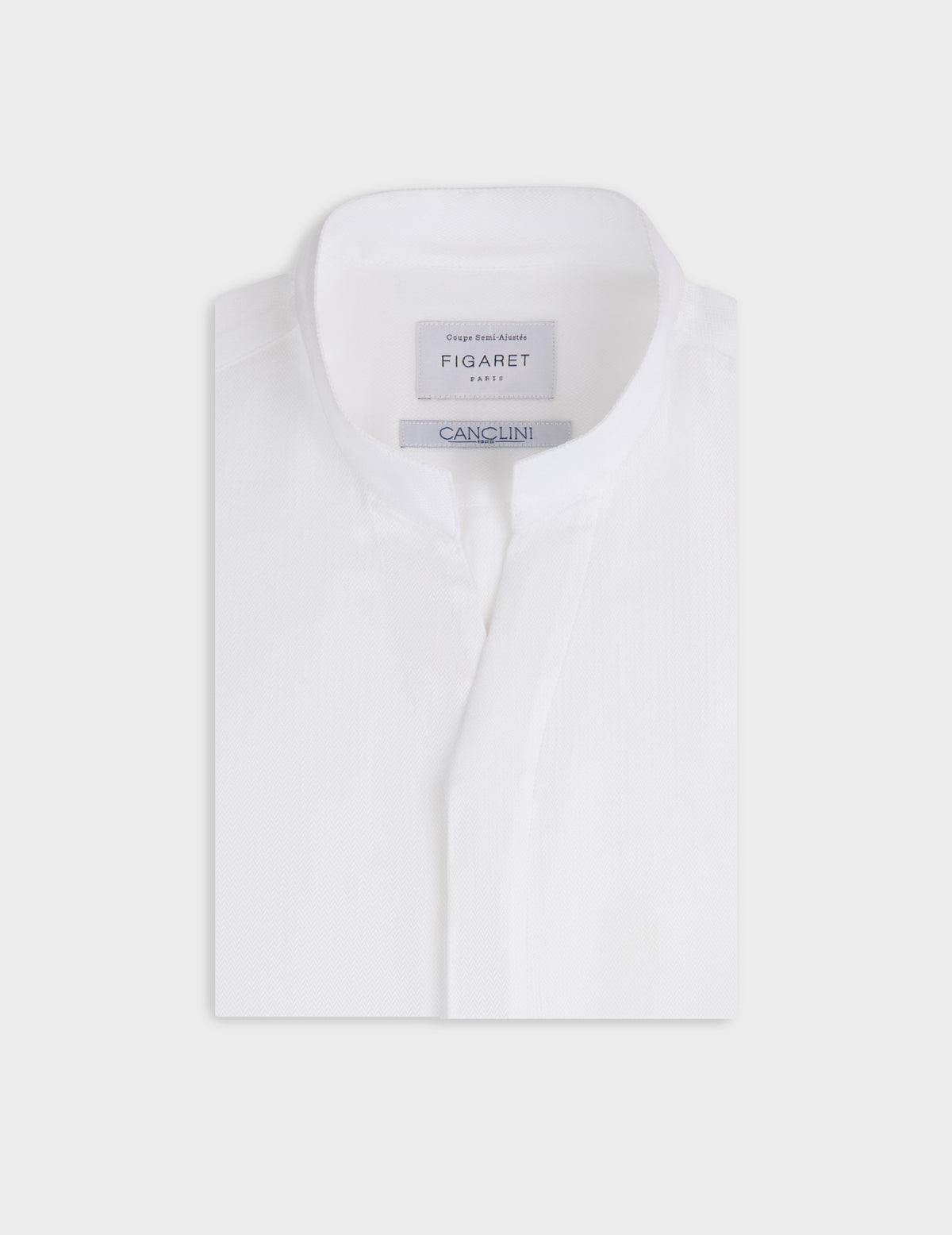 Chemise Carl blanche - Chevron - Col Carl#4