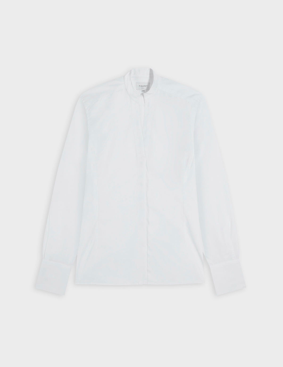 White Carlita shirt - Poplin - Open right Collar#5
