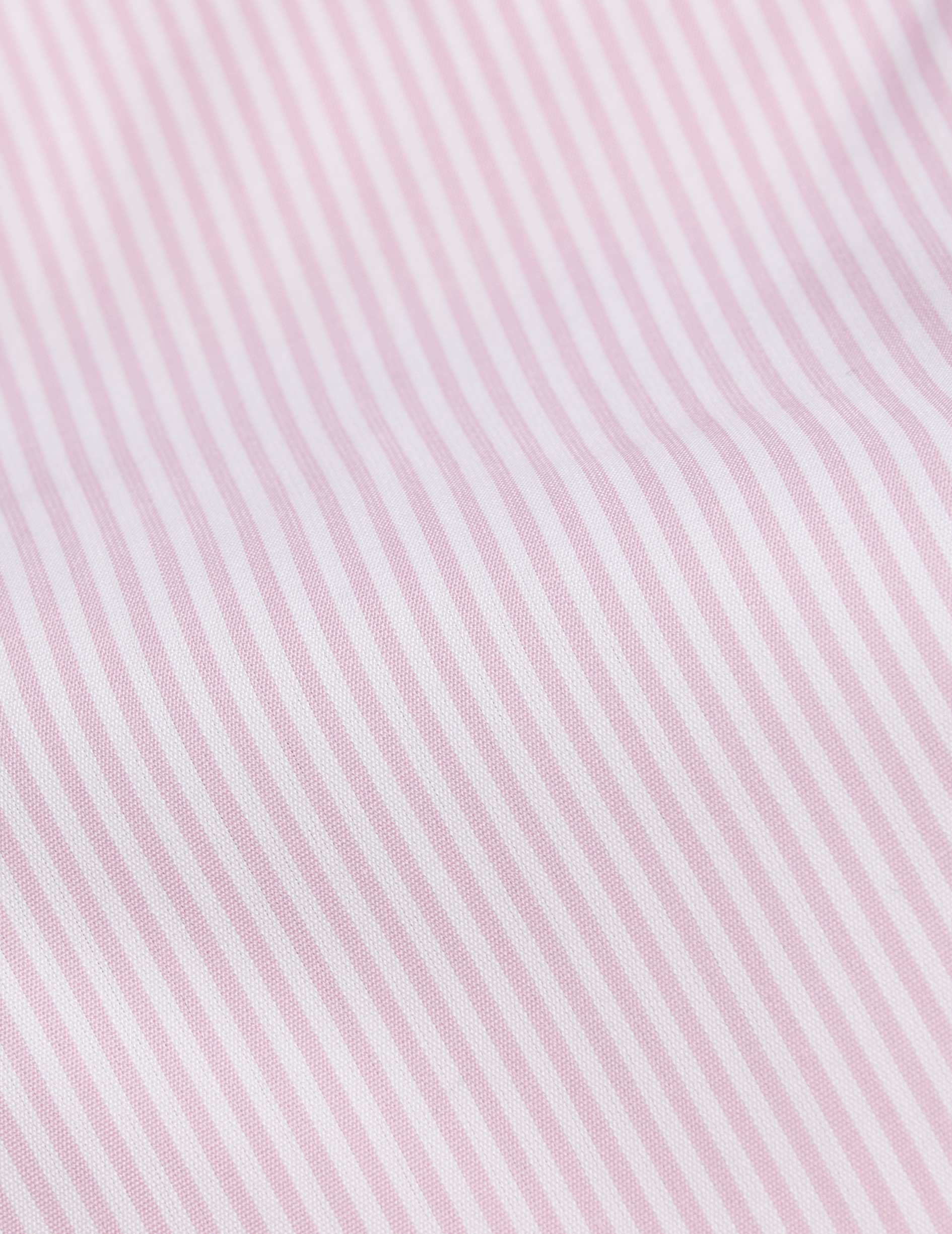 Chemise Carlita rayée rose - Popeline - Col Droit ouvert