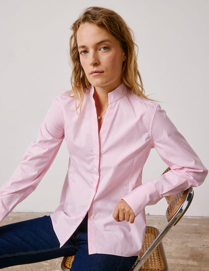 Chemise Carlita rayée rose