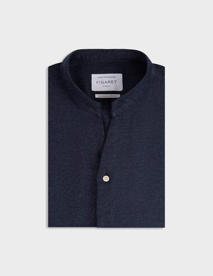 Chemise Carl en flanelle bleu marine