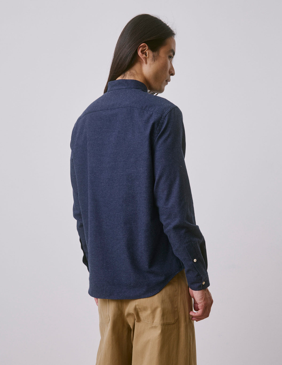 Chemise Carl en flanelle bleu marine