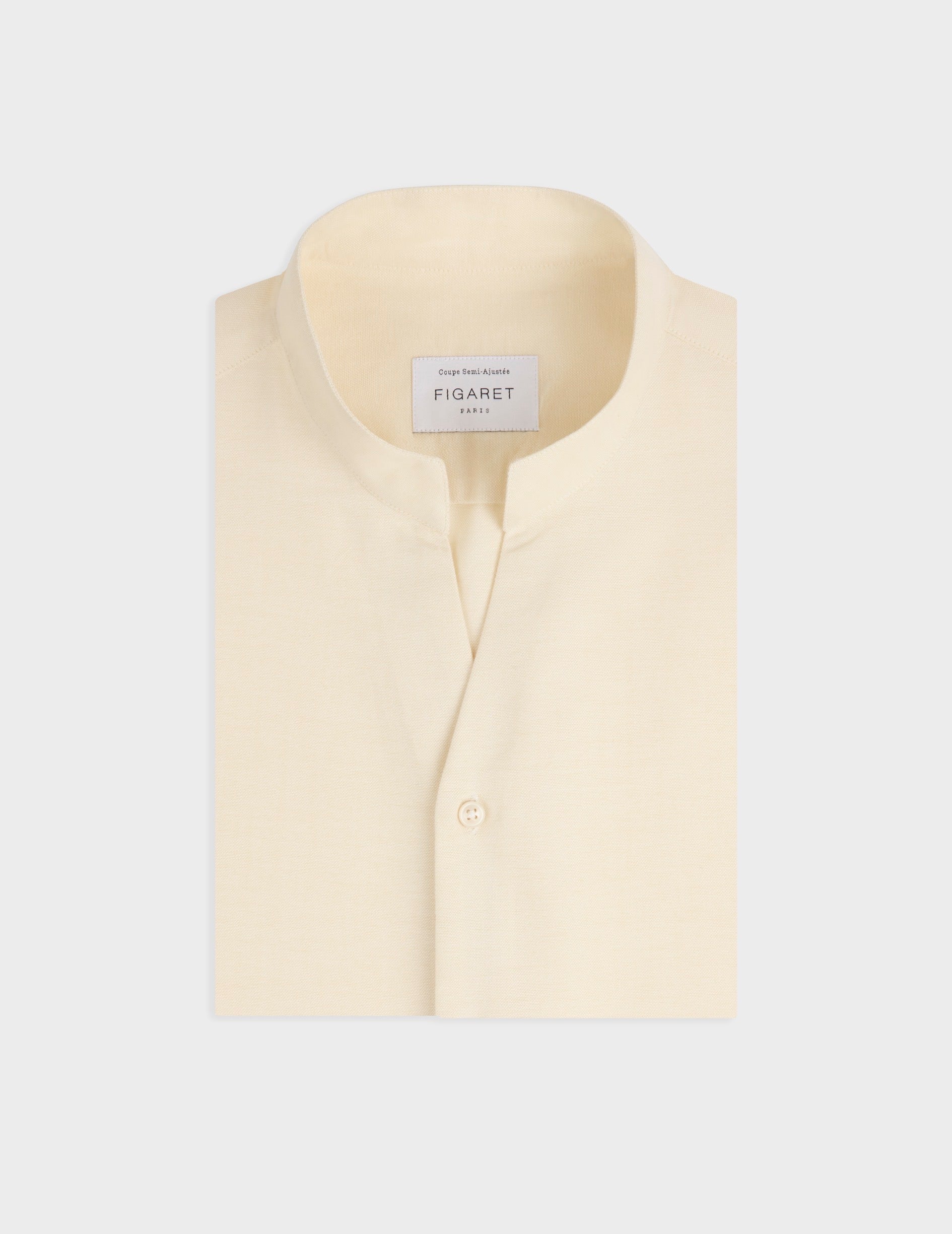 Chemise Carl jaune - Oxford - Col Carl