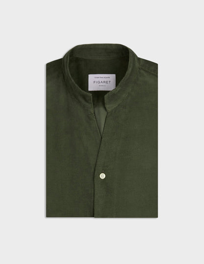 Chemise Carl en velours kaki