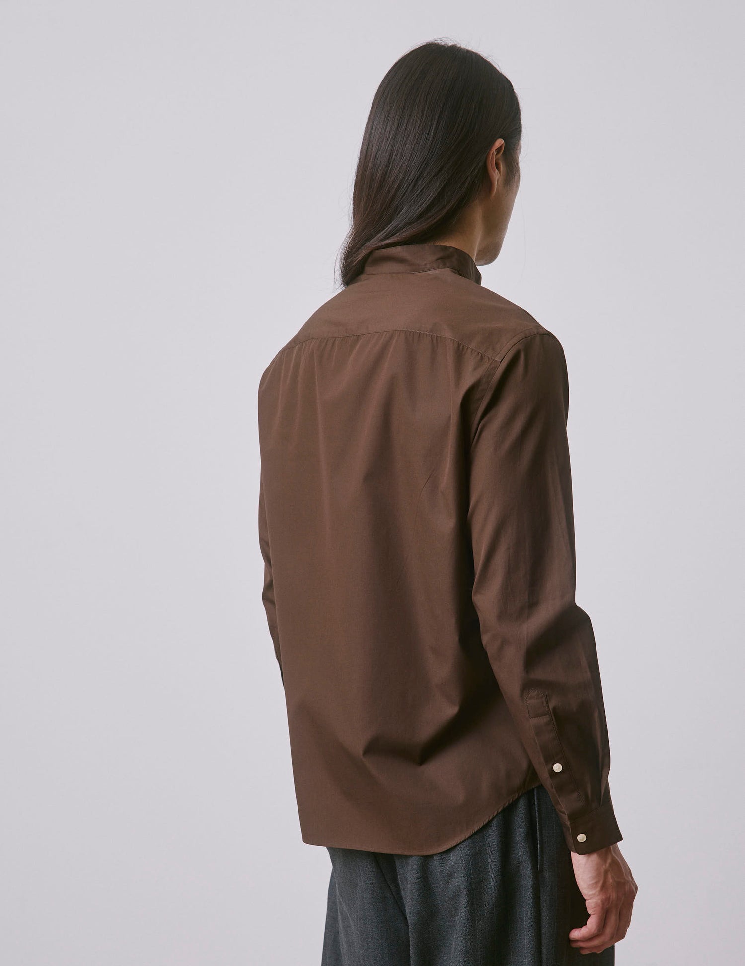 Carl brown shirt - Poplin - Carl Collar#2
