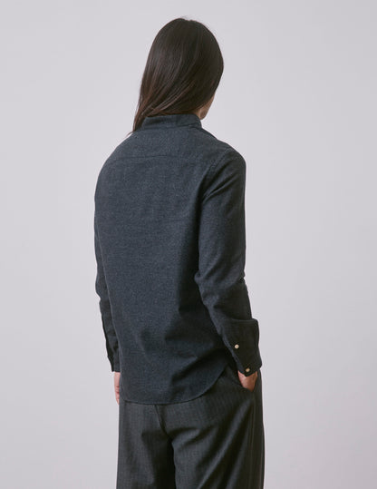Chemise Carl en flanelle et cachemire gris