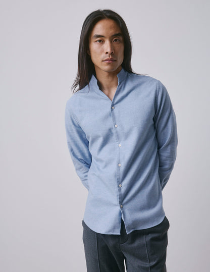 Chemise Carl en flanelle bleu clair