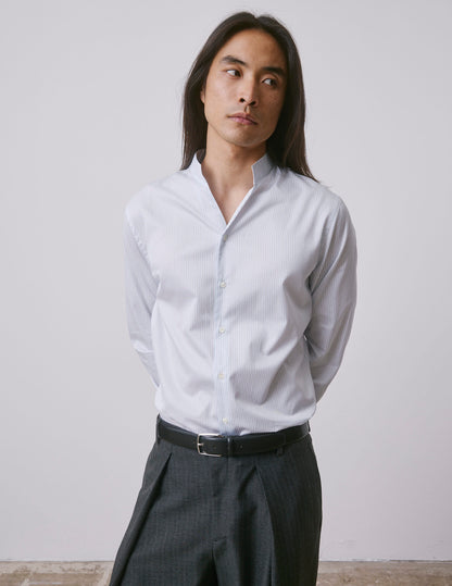 Chemise Carl rayée bleu clair