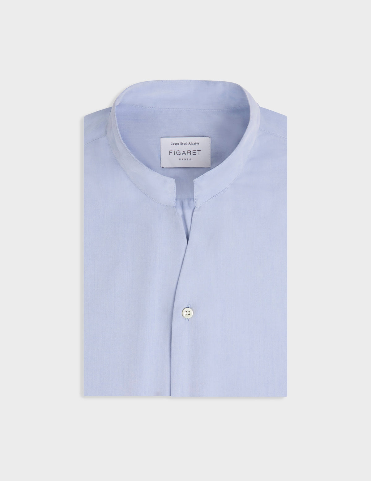 Chemise Carl Voyage bleue - Popeline - Col Carl#4