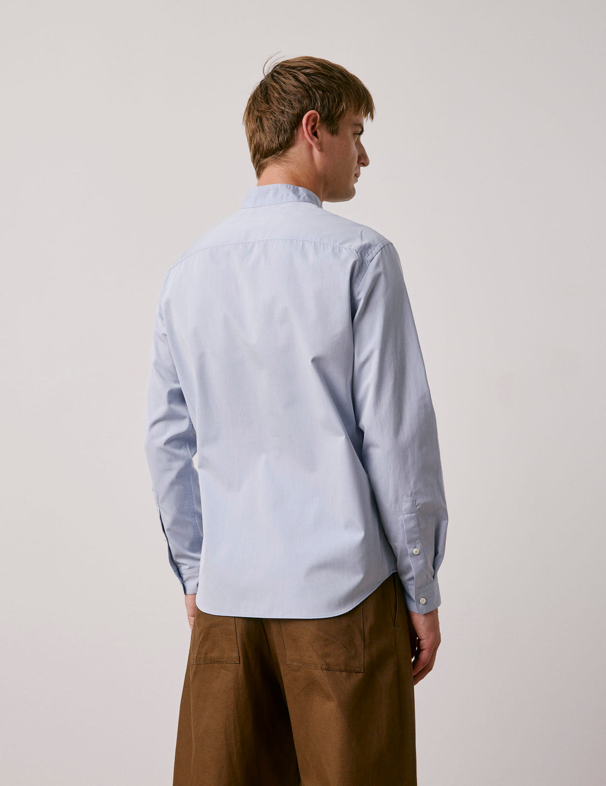 Chemise Carl Voyage bleue - Popeline - Col Carl#2