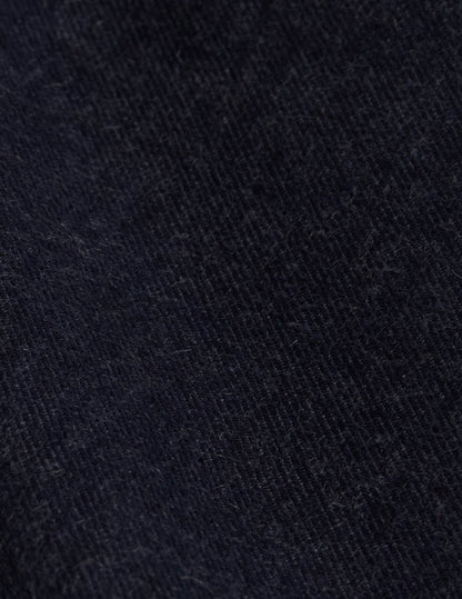 Chemise Charlotte en flanelle et cachemire bleu marine