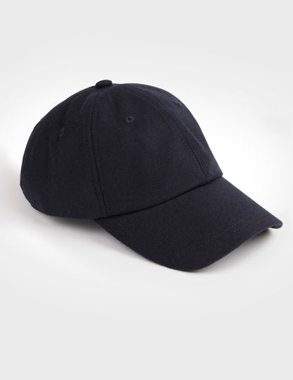 Casquette en toile de laine marine
