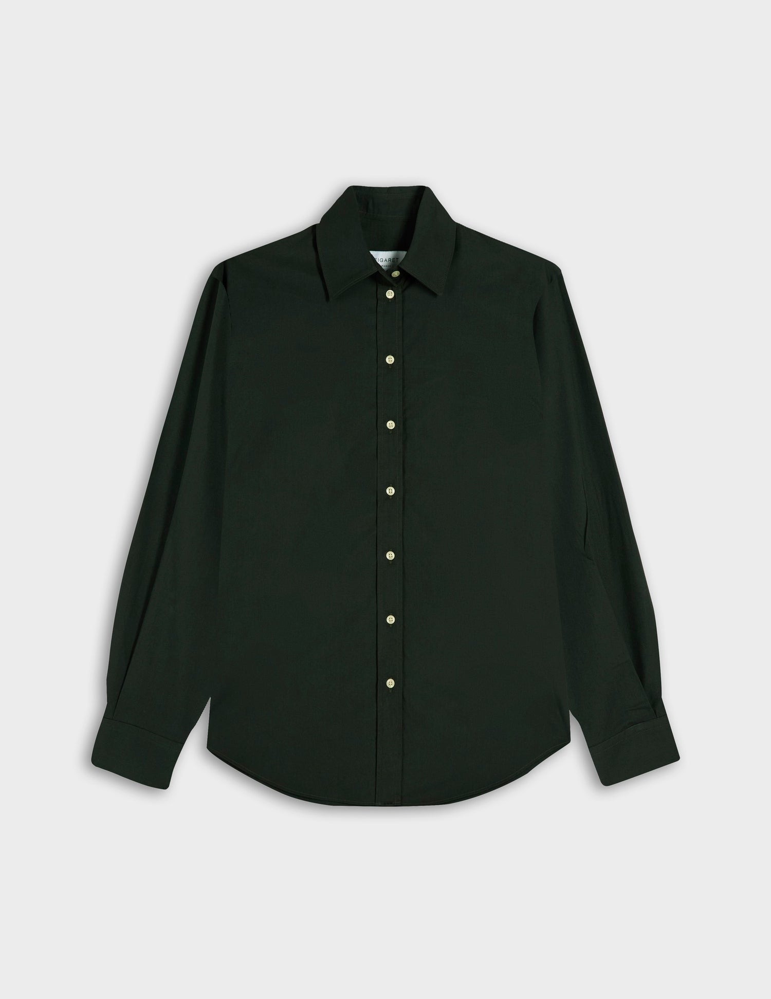 Chemise oversize Delina verte - Popeline - Col Chemise#3