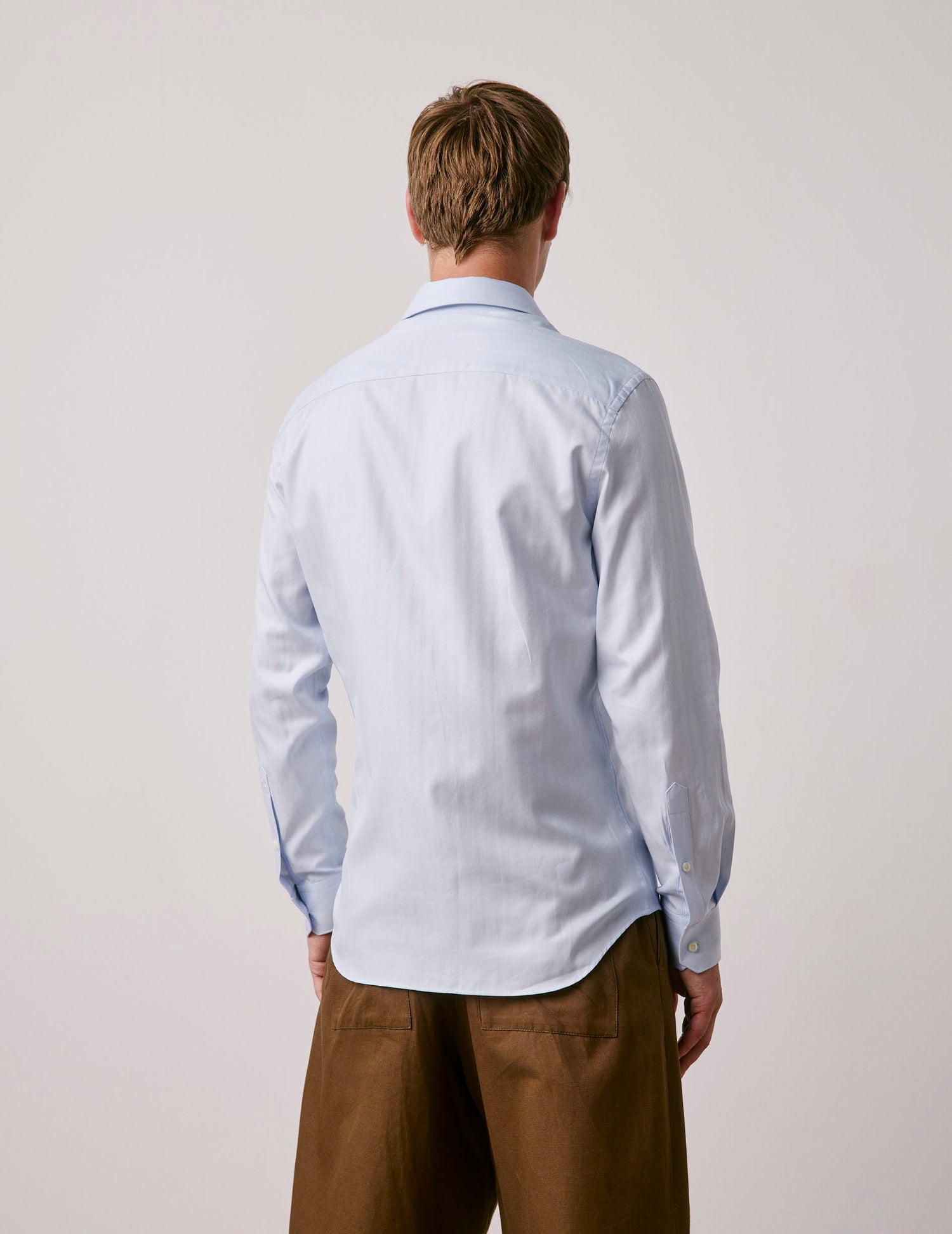 Chemise ajustée bleu clair - Chevron - Col Figaret#4